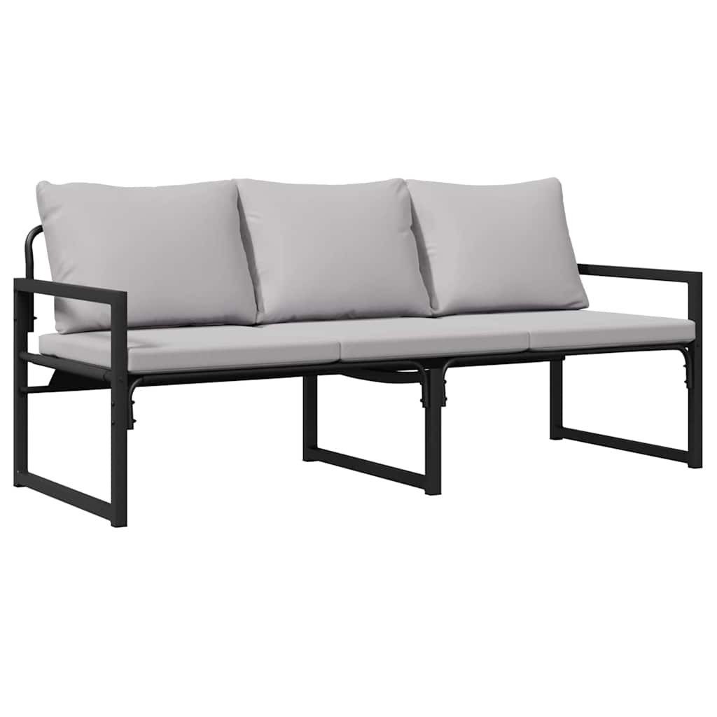 vidaXL Loungesofa gartenmöbel mit Kissen Hellgrau 180 x 72,5 x 71 cm Polyester, 1 Teile