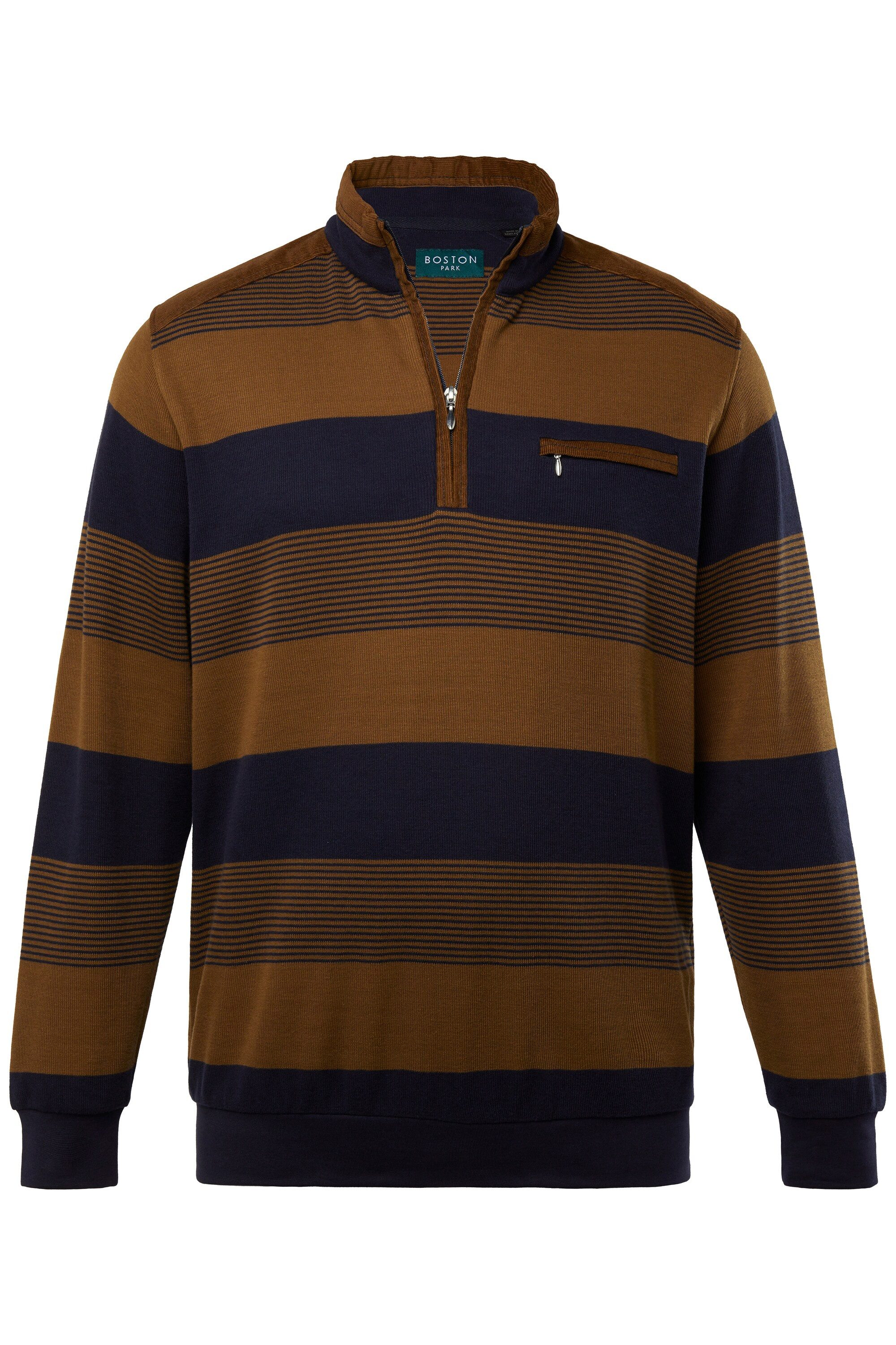 Boston Park Sweatshirt Boston Park Troyer Sweat Zippkragen Brusttasche günstig online kaufen