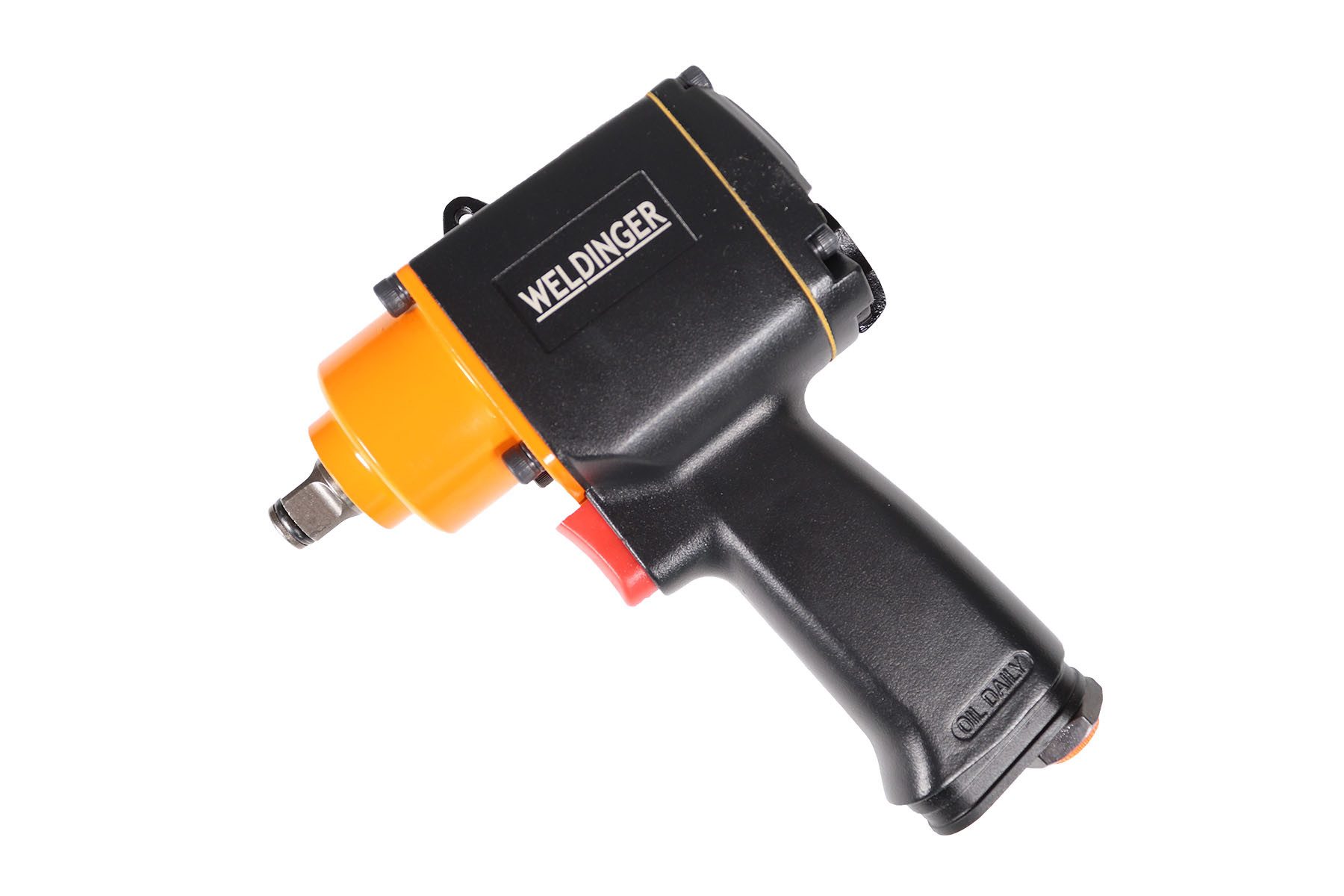 WELDINGER Spiralbohrer Druckluft Mini-Schlagschrauber 13-tlg Schlagkraft 520 Nm 220 l/min, (Set, 13-tlg., Transportkoffer), auch für Standard-Schlagnüsse