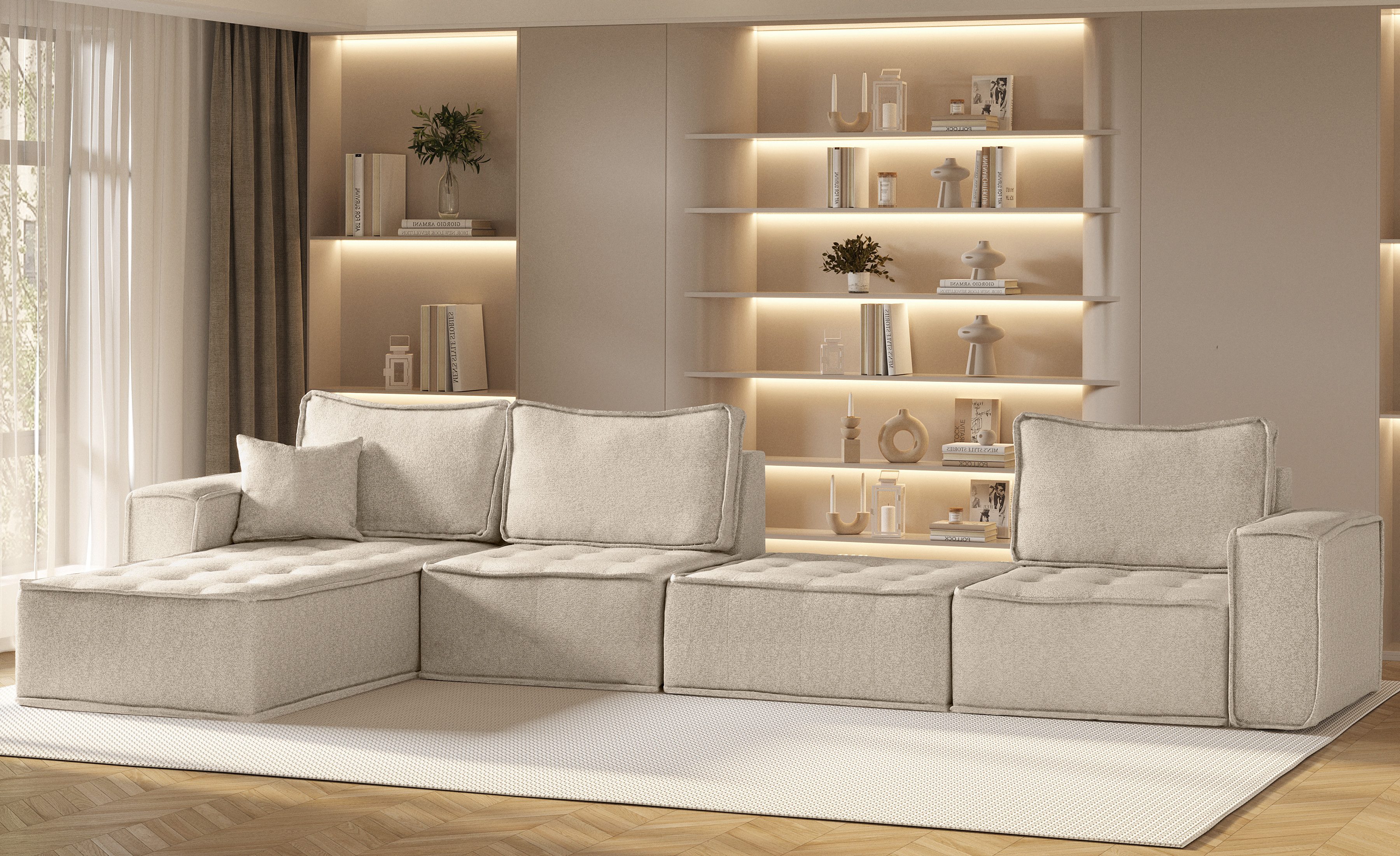 Kaiser Möbel Ecksofa Bohoo modulare Ecke XL