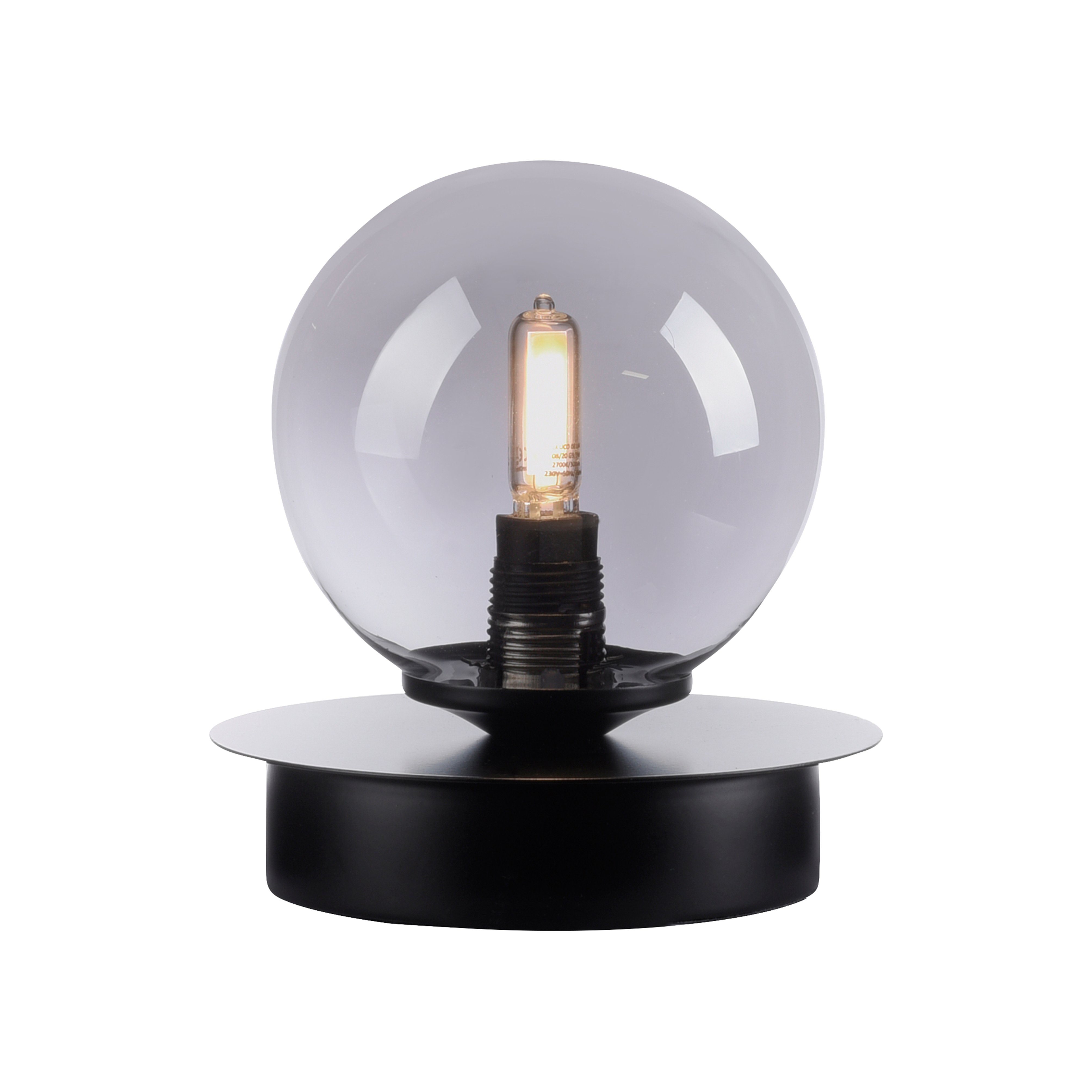 Paul Neuhaus LED Nachttischlampe WIDOW, wechselbar, Warmweiß, Schalter, Schnurschalter LED