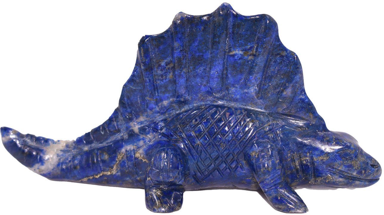 Firetti Tierfigur Schmuck Geschenk Dekofigur Farbstein Edelstein  Dinosaurier Lapislazuli (1 St), Perfekt zu jedem Anlass - Geburtstag,  Weihnachten!, Durch die liebevolle Handarbeit ist jeder Stein ein Unikat