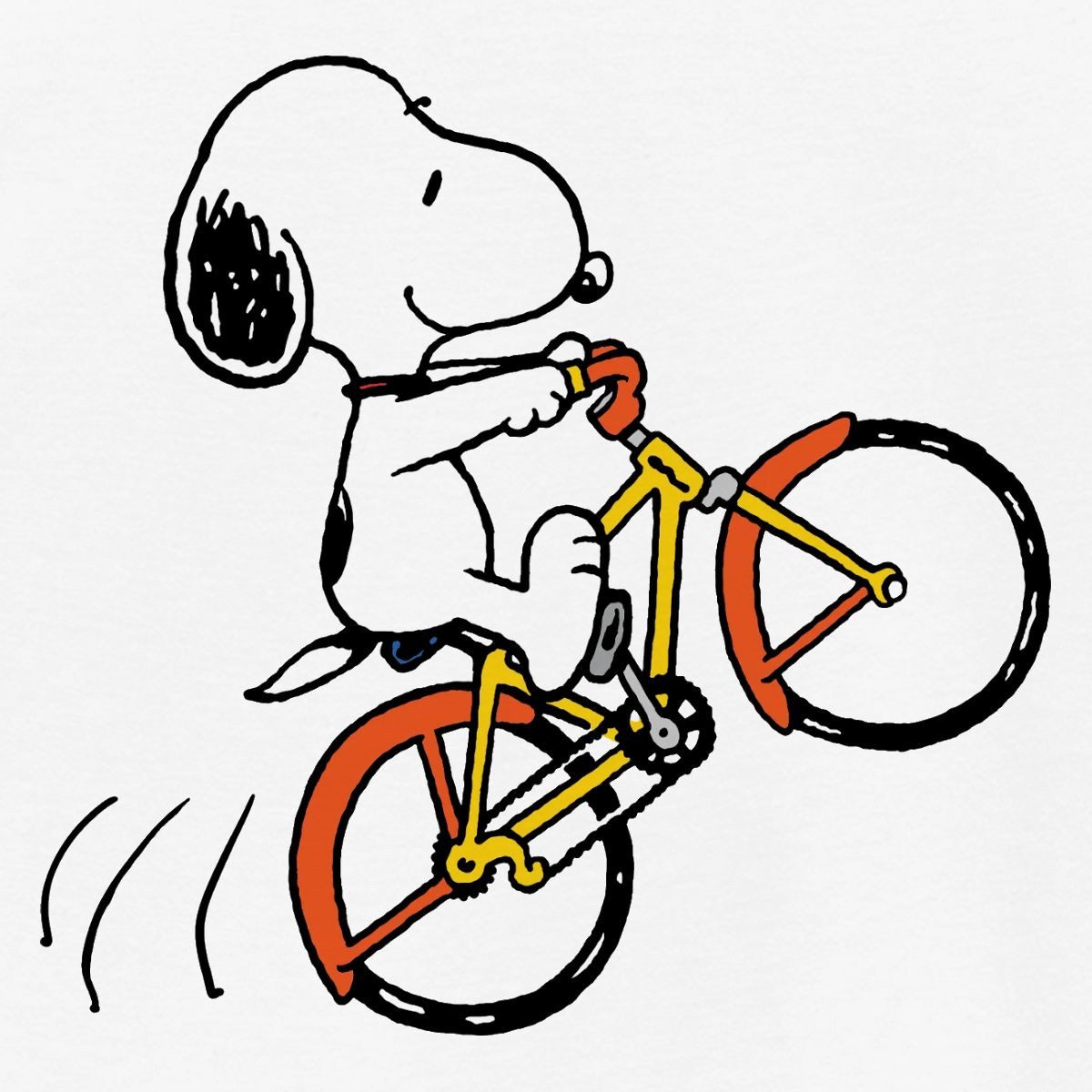 Spreadshirt T-Shirt Peanuts Snoopy Mit Fahrrad Kinder T-Shirt (1-tlg)