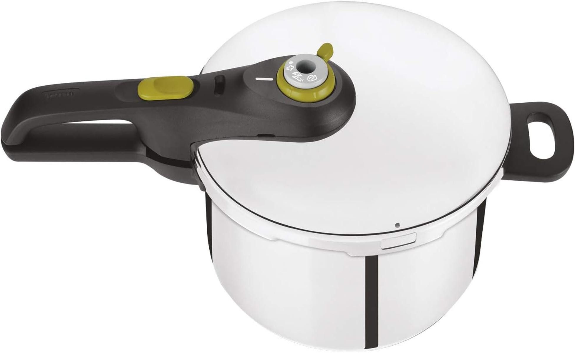 Tefal Schnellkochtopf Tefal P2530737 Secure 5 Neo Schnellkochtopf 6 L 2-Stufen Silber/Grün