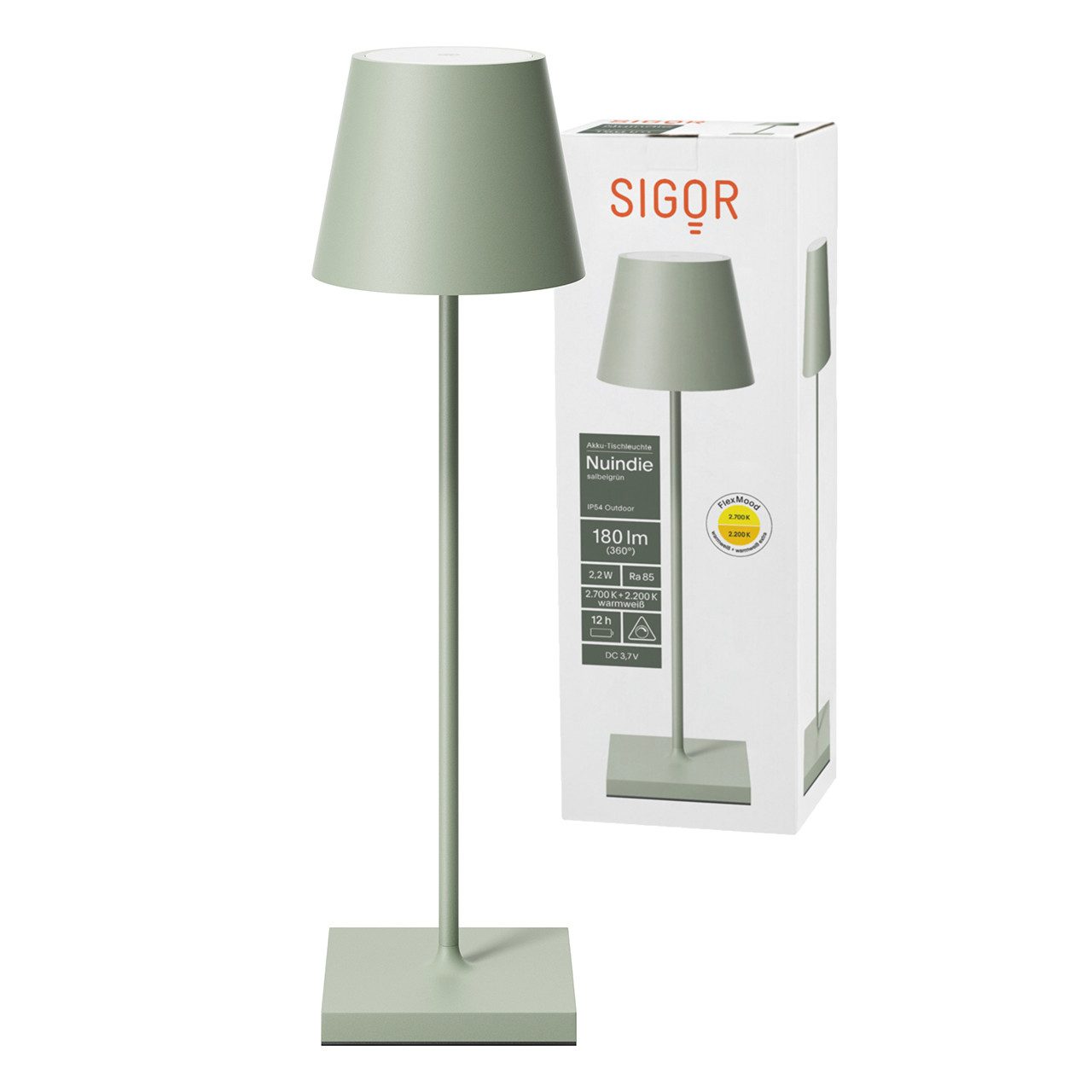 SIGOR LED Tischleuchte Sigor Akku-Tischleuchte NUINDIE günstig online kaufen