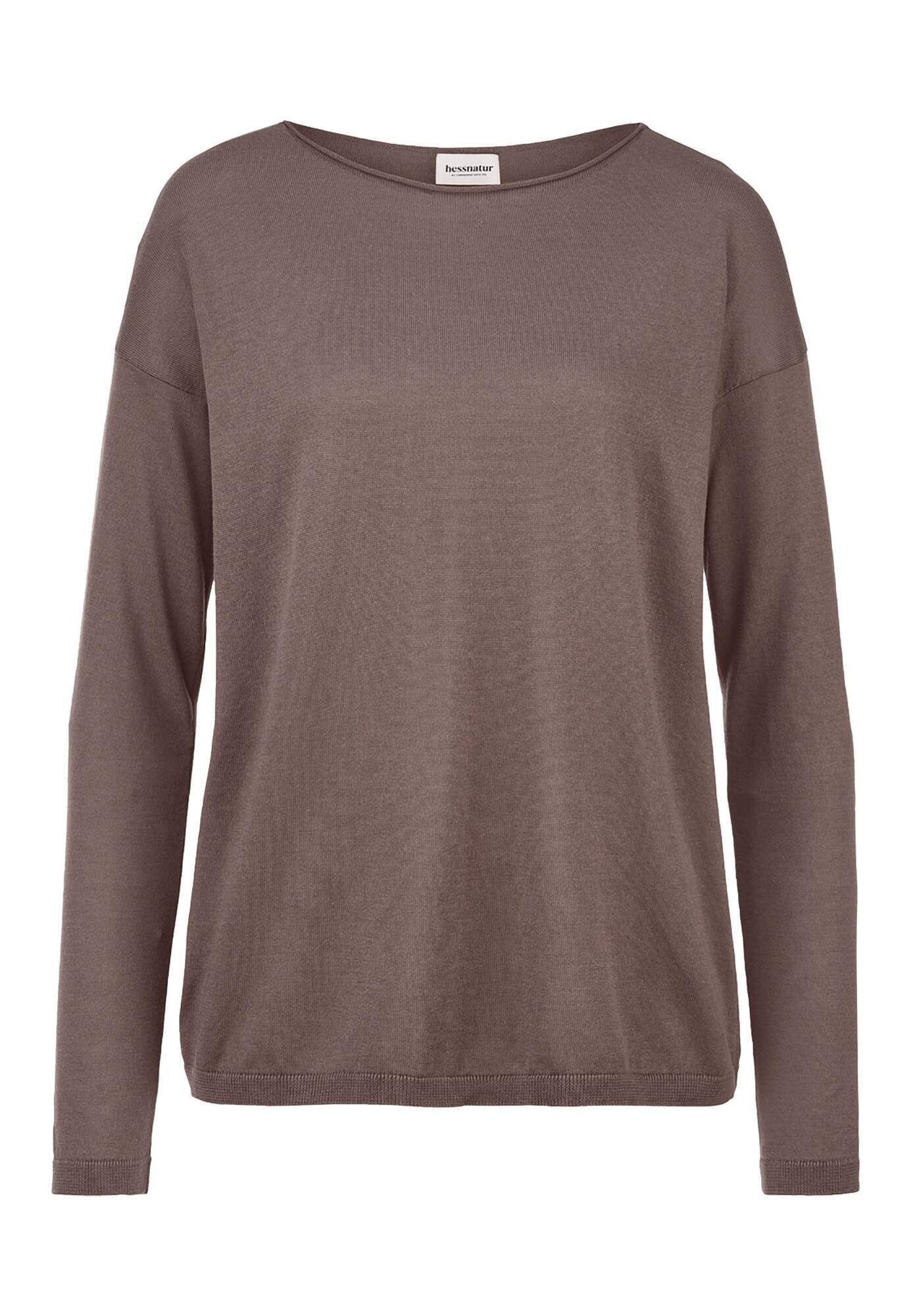 Hessnatur Strickpullover Oversize aus TENCEL™ Lyocell mit Bio-Baumwolle (1-tlg)