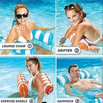 Lubgitsr Luftmatratze Aufblasbare Pool-Hängematte, schwimmende, Hängematte für Erwachsene, (1-St)