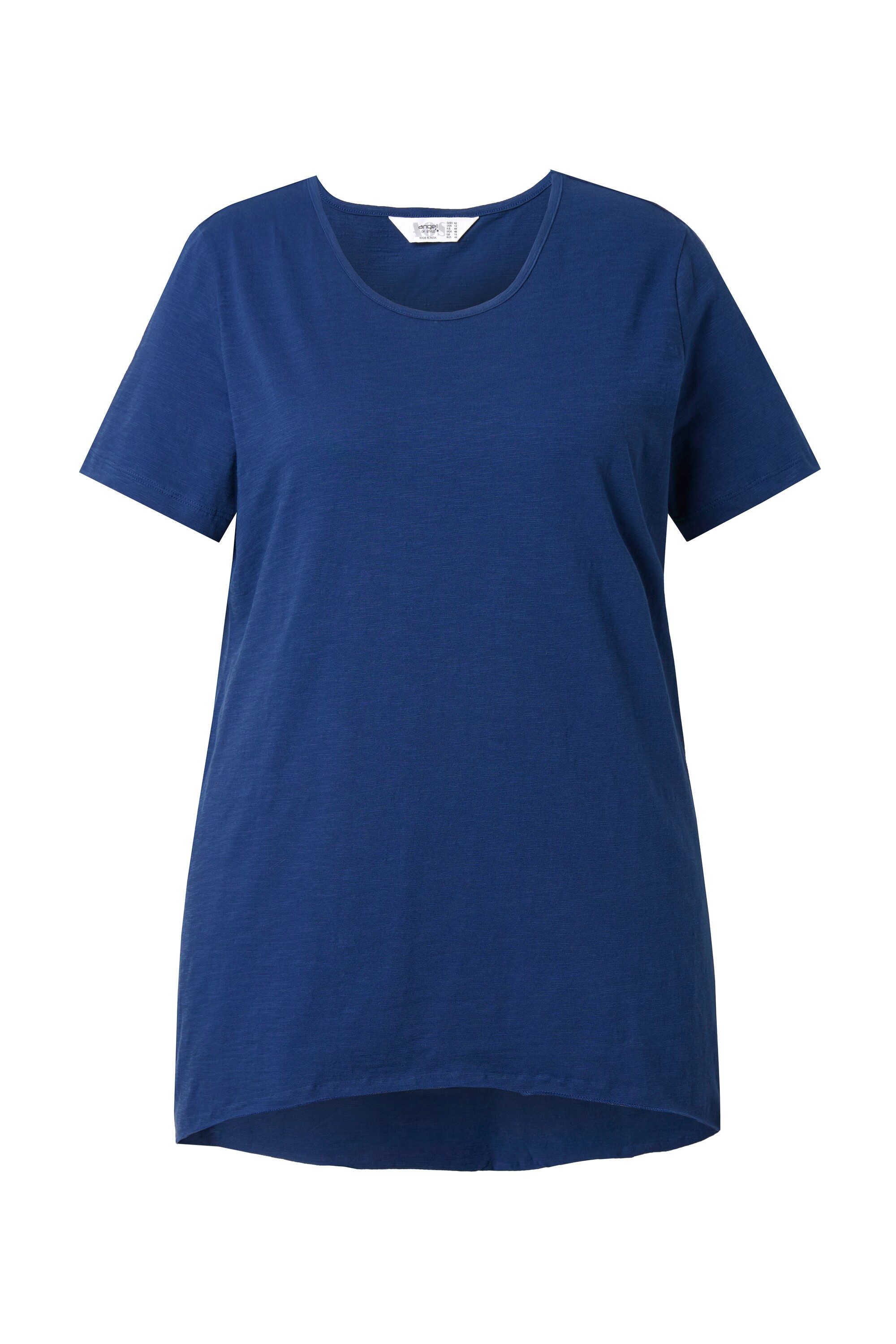 Angel of Style T-Shirt Longshirt Rundhals Halbarm gerundeter Saum günstig online kaufen