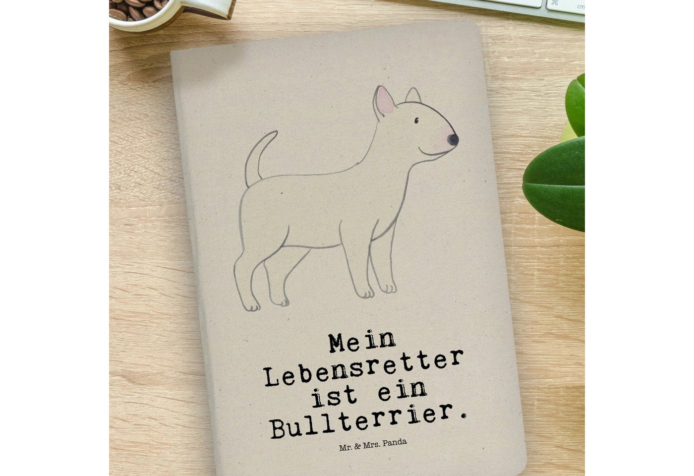 Thumbnail - Mr. & Mrs. Panda Notizbuch Bullterrier Lebensretter - Transparent - Geschenk, DIN A4 Notizbuch H Mr. & Mrs. Panda, Premi...