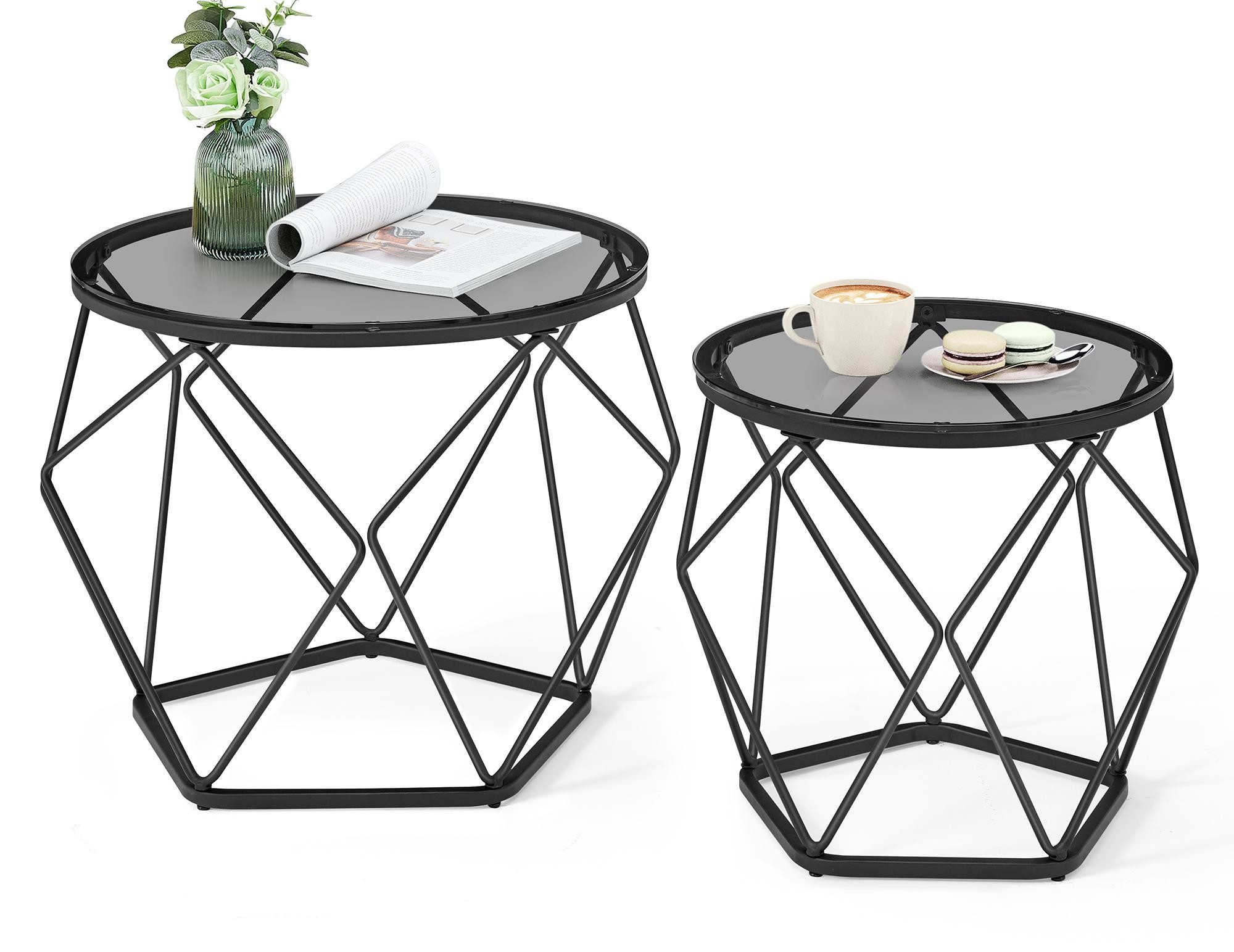VASAGLE Couchtisch (2er Set), Beistelltisch, abnehmbare günstig online kaufen