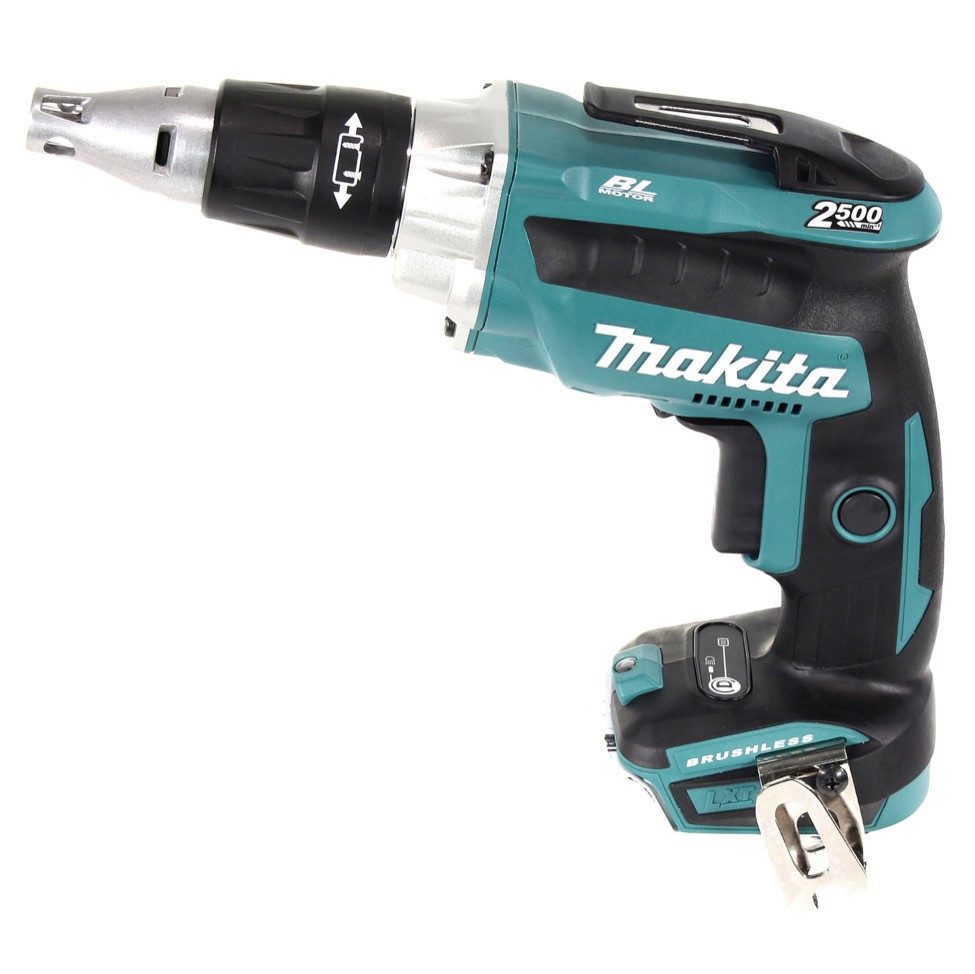 Makita Akku-Magazinschrauber DFS 250 RFJ Akku Trockenbauschrauber 18 V Brushless + 2x Akku 3,0 Ah
