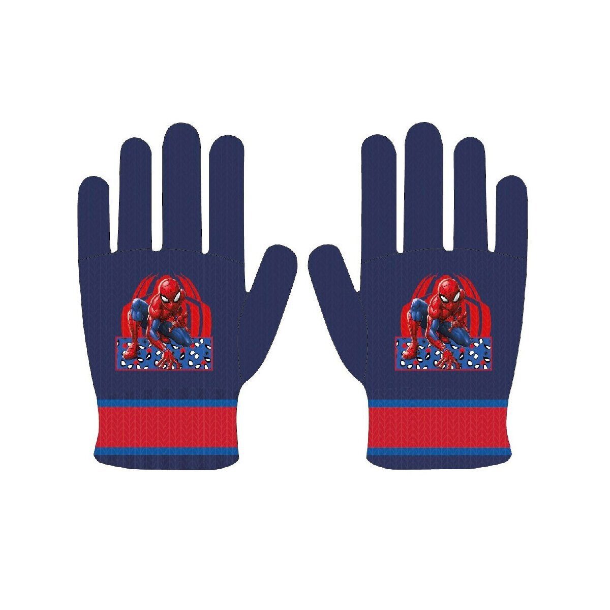 Spiderman Fleecehandschuhe Spiderman Eyes Kinderhandschuhe blau Marvel