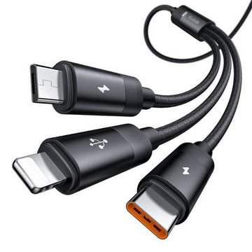 mcdodo 3in1 USB to USB-C / iPhone-Kabel / Micro-USB Kabel CA-5790, 3.5A, 1.2m Smartphone-Kabel, (120 cm)