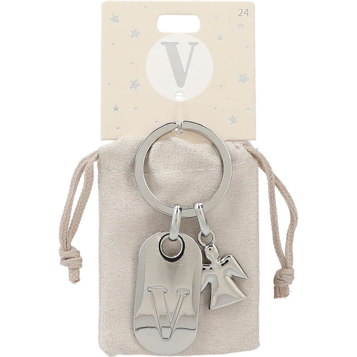 Depesche Schlüsselanhänger DEPESCHE Schlüsselanhänger Buchstabe V + Schutzengel