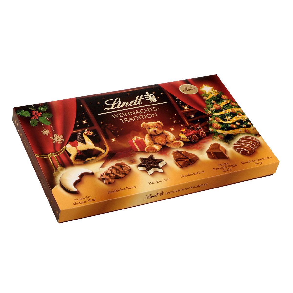 LINDT Schokolade, Lindt Weihnachts Traditions Pralinen Mix in Geschenkverpackung 264g