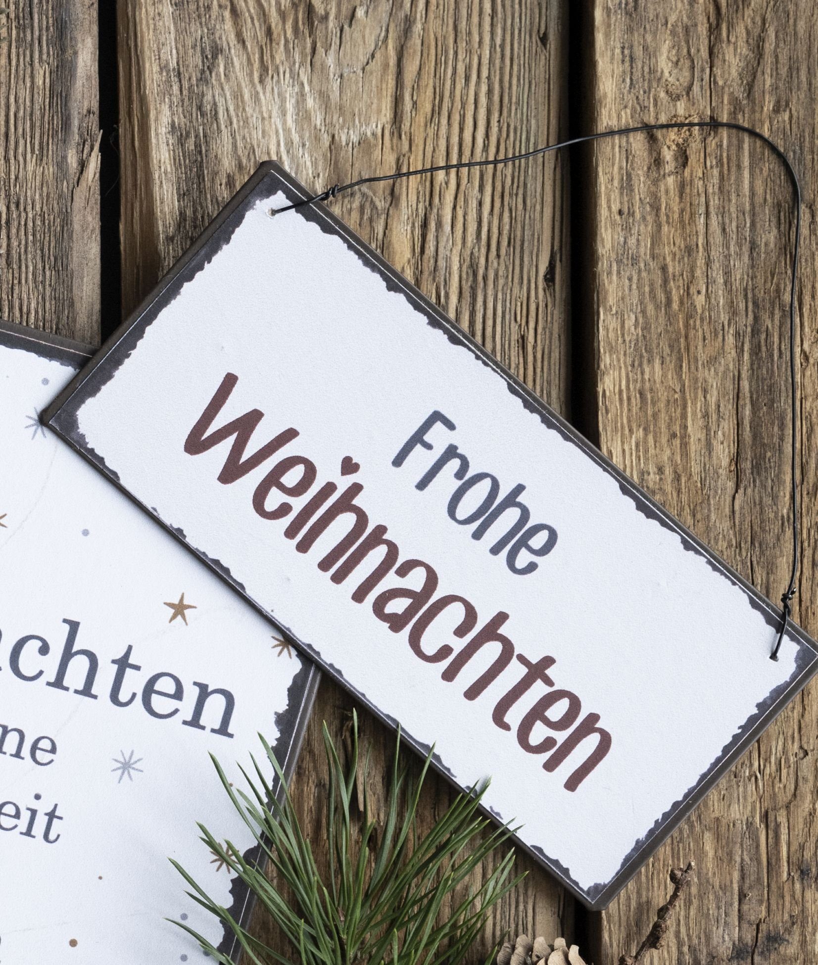 Ib Laursen Metallschild Wandschild Metallschild Schild Weihnachten Frohe We günstig online kaufen