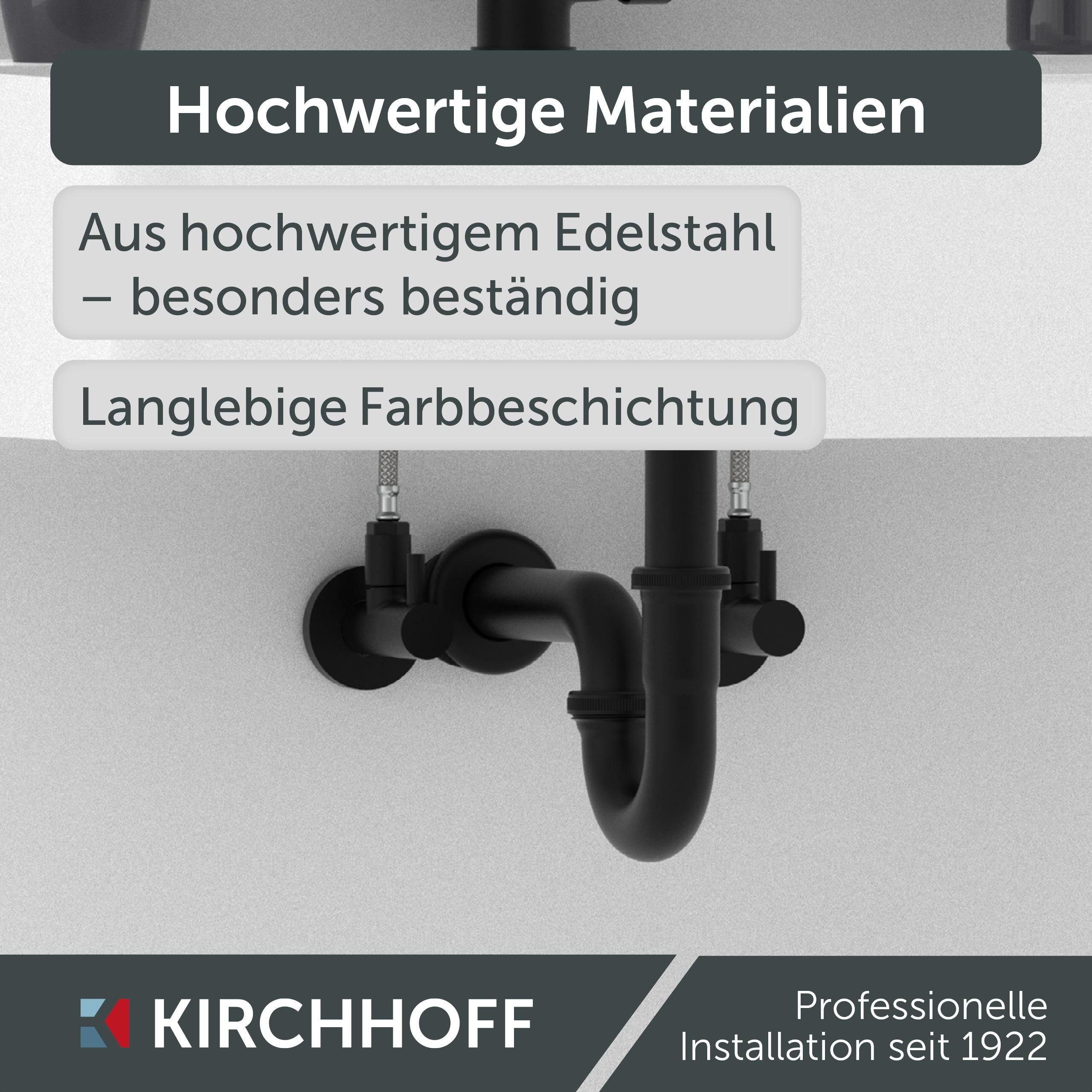 Kirchhoff Siphon Röhrensiphon, Chrom, 1 1/4" x 32 mm