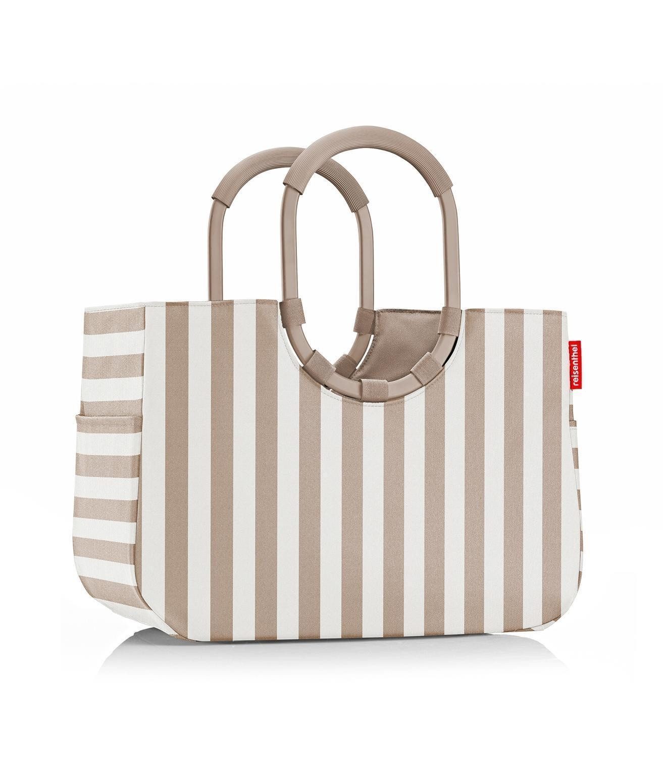 REISENTHEL® Einkaufsshopper LOOPSHOPPER L, Braun, Weiß, Polyester, 25 l, Aluminium, Wasserabweisend