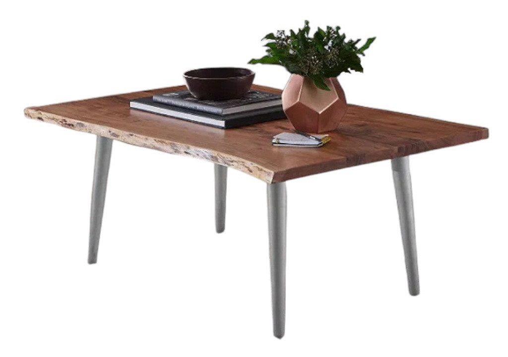 Main Möbel Couchtisch Couchtisch "Surat" 110x70cm Akazie & Eisen alufarbig