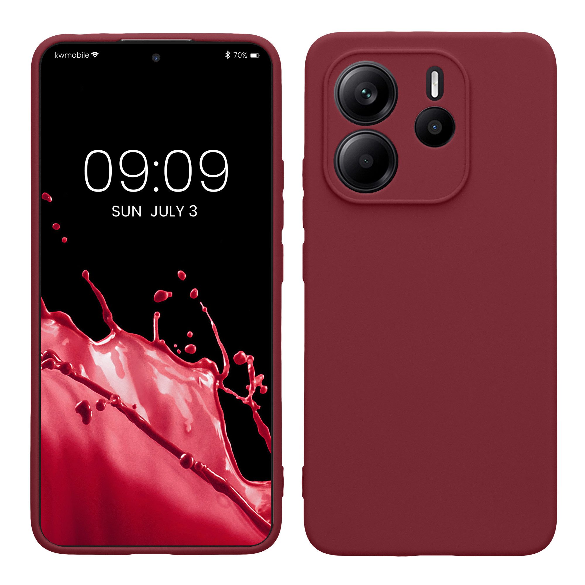 kwmobile Handyhülle Handyhülle für Xiaomi Redmi Note 14 4G (Nicht für 5G) Hülle, Weiches Handy Silikon Case - Schutzhülle Cover