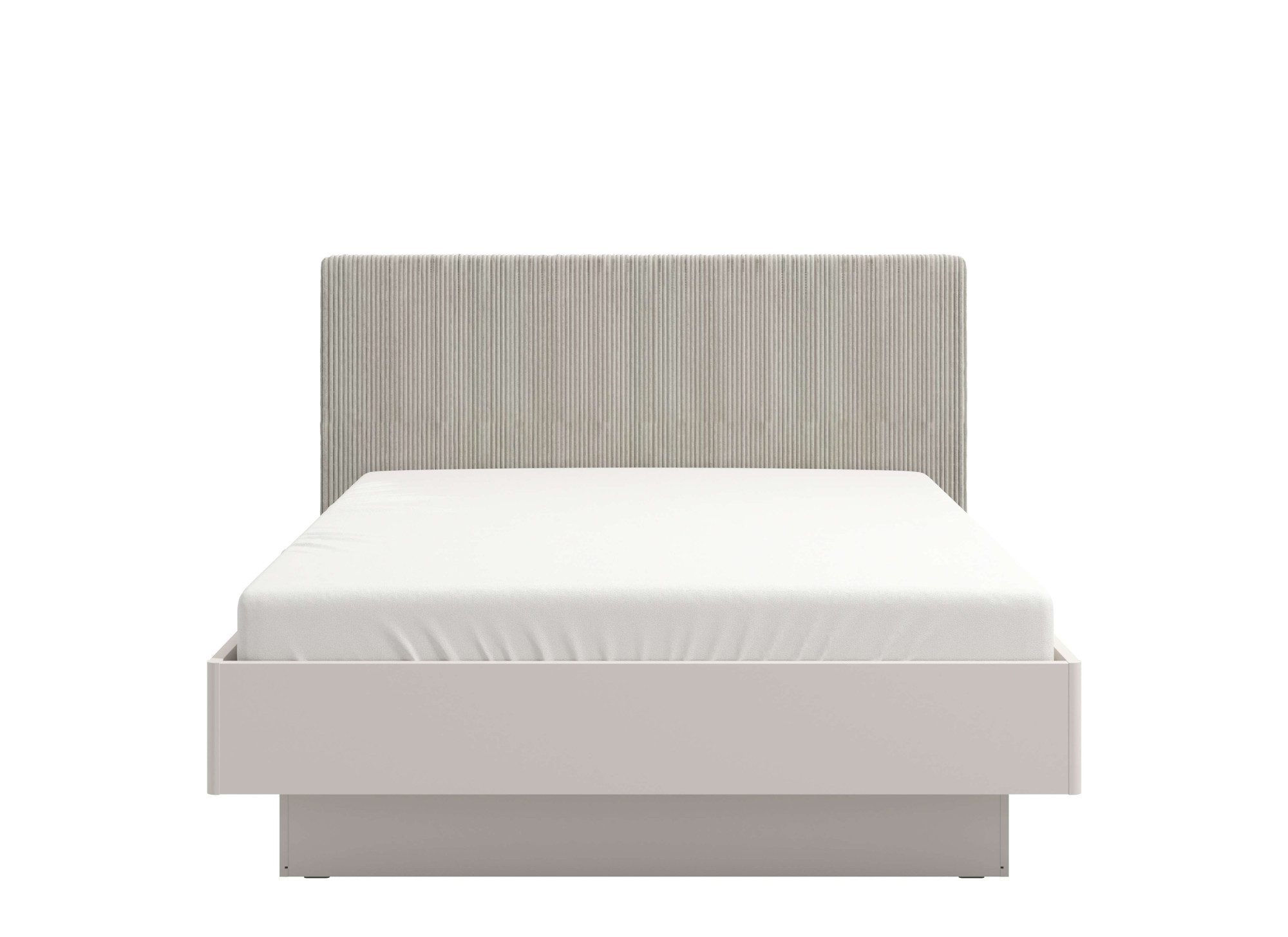 INOSIGN Bettgestell Lucca Bett, mit gepolstertem Kopfteil, bezogen mit weichem Cordstoff, in eleganten und modernen Cashmere Farbe