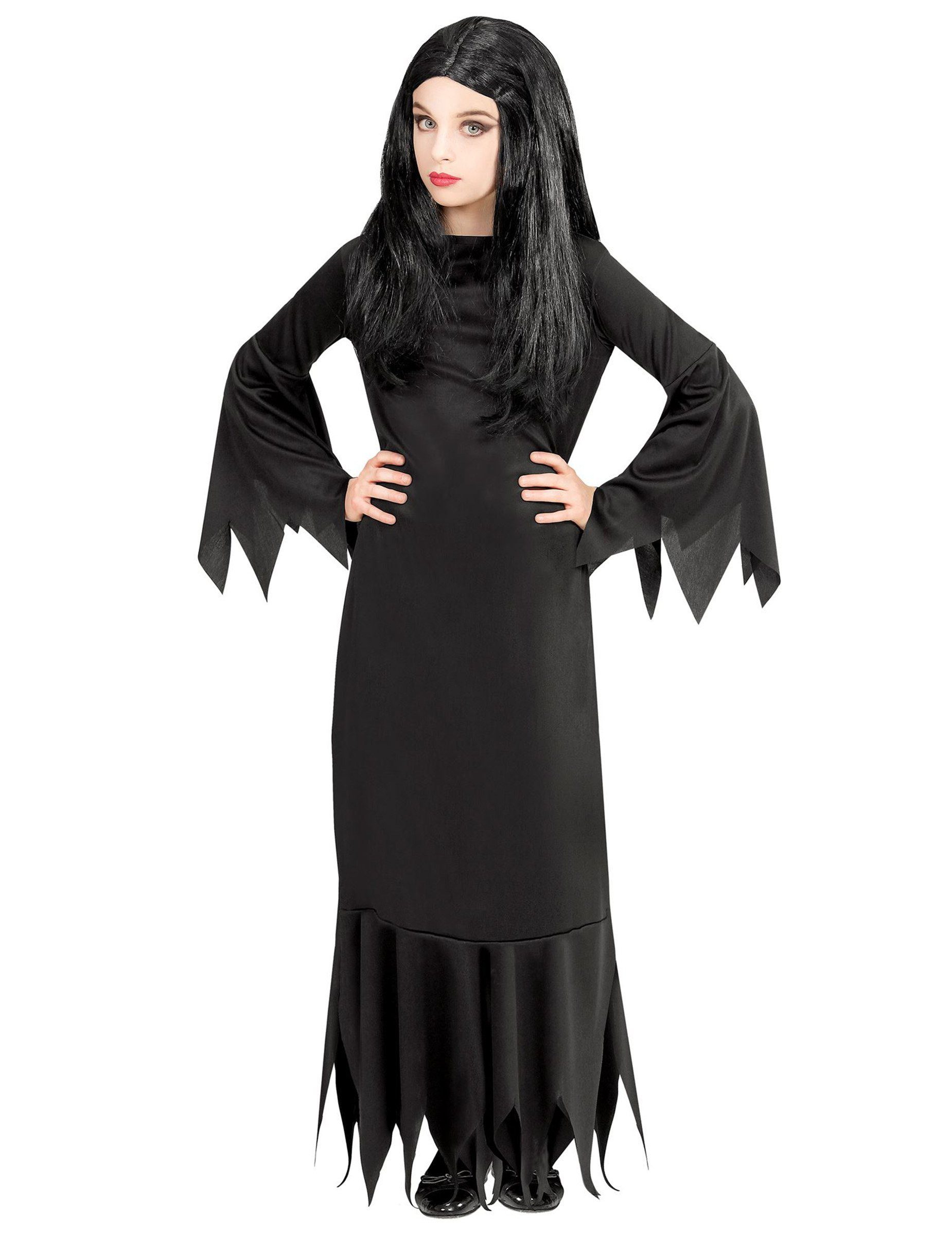 Widmann S.r.l. Kostüm Gothic-Dame Kinderkostüm Halloweenkostüm schwarz