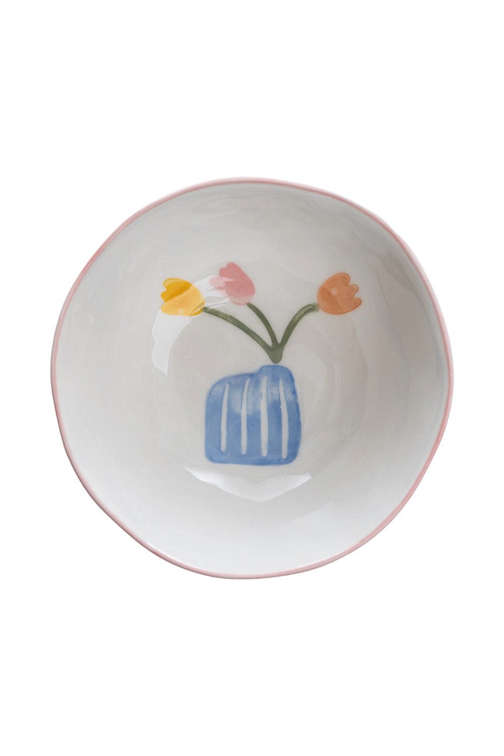 Tranquillo Kindergeschirr-Set Schüssel VELOBLOOM 250ml aus Steinzeug spülmaschinenfest Blumenmotiv, Handbemalte Steinzeugschüssel mikrowellengeeignet und robust