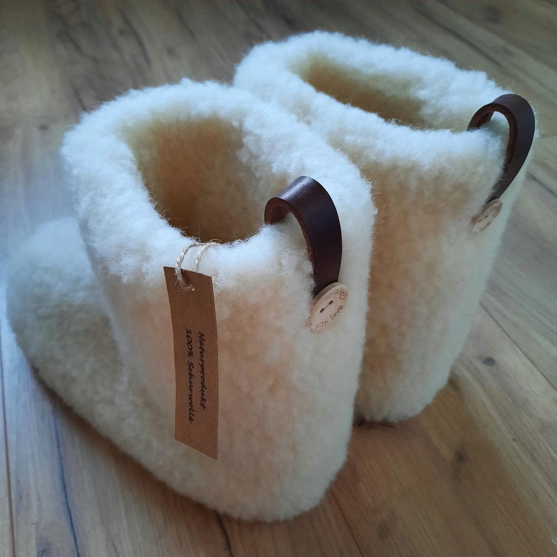 em-ka Hüttenschuhe Schurwolle Lamwolle Winter Warme Wollsocke Домашнє взуття Hausschuh Füßwärmer für Damen und Herren Naturprodukt aus Schafwolle