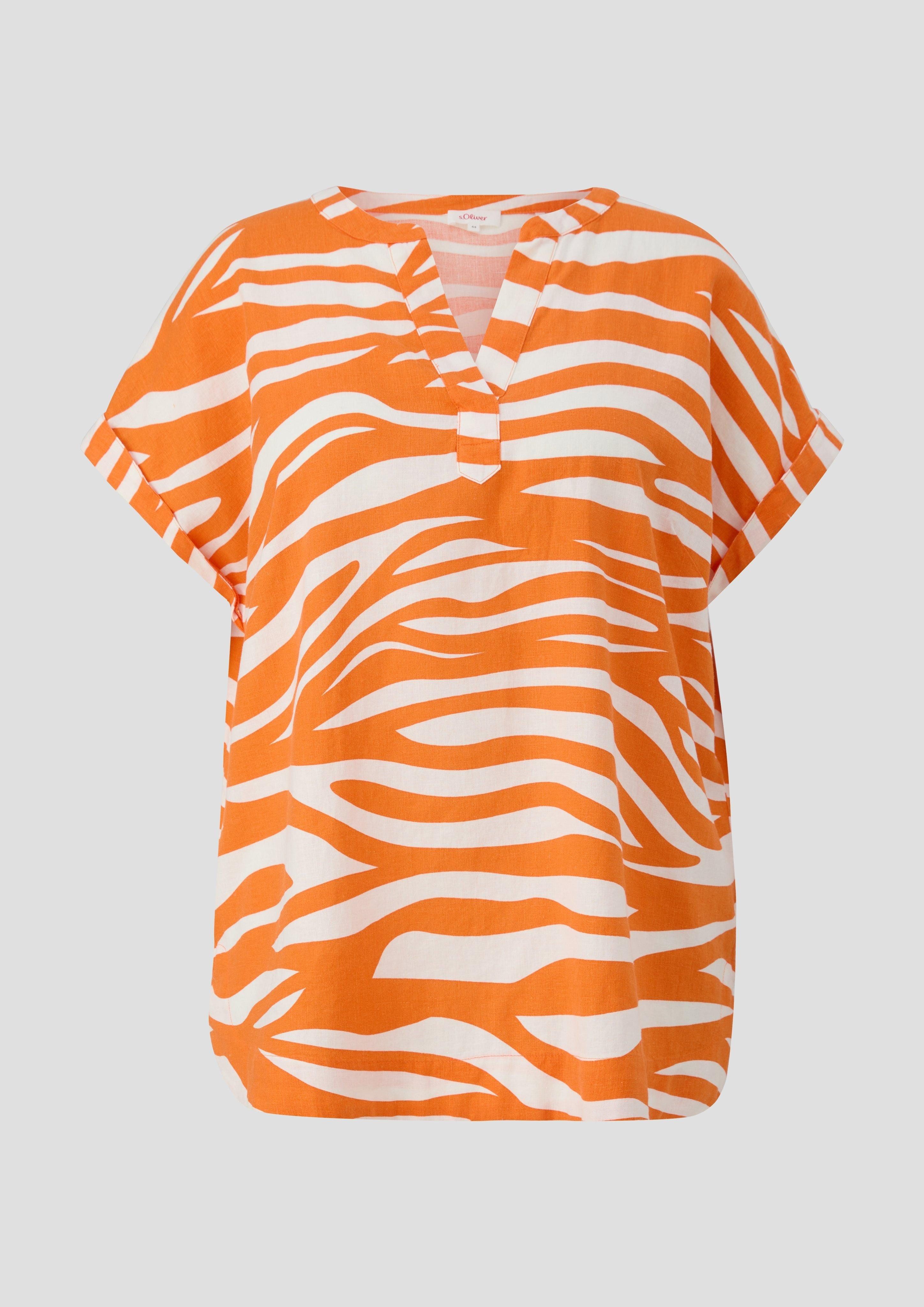 s.Oliver Blusentop Blusenshirt aus Leinenmix günstig online kaufen