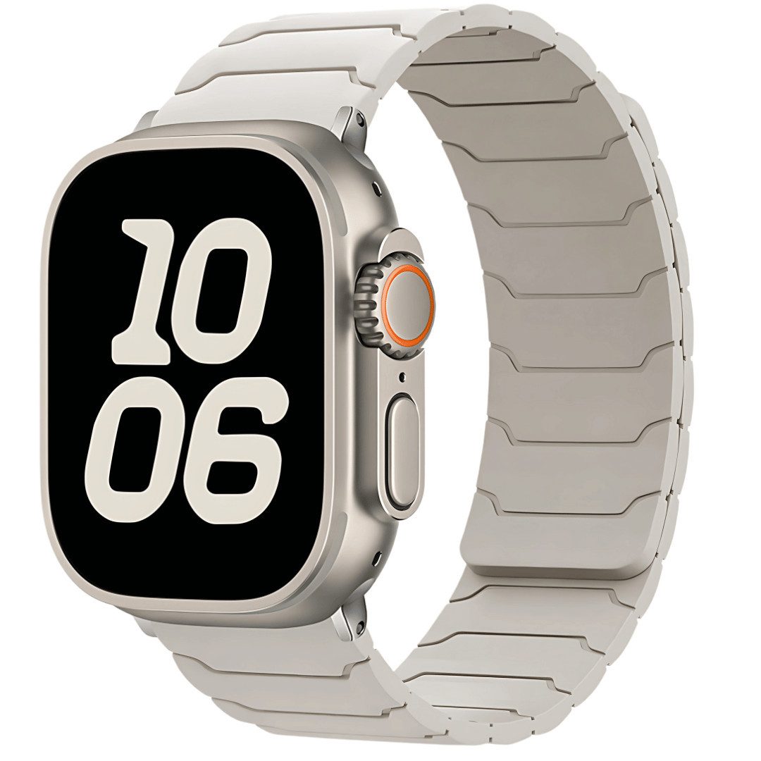 SmartUP Smartwatch-Armband für Apple Watch 11 10 9 8 7 6 5 4 3 SE Ultra Sil günstig online kaufen