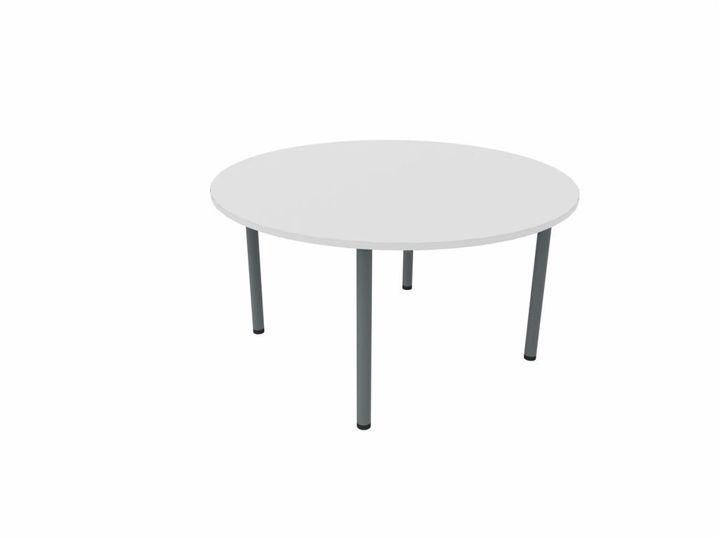 Nowy Styl Konferenztisch, E10 Konferenztisch Rundrohr-Gestell, Ø Durchmesser: 120-160 cm, Weiß