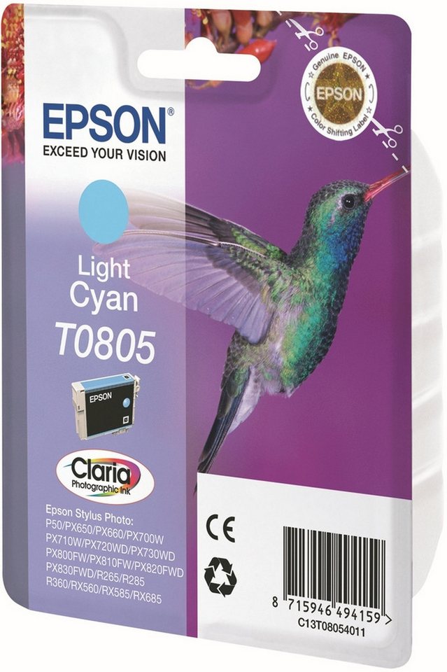 Thumbnail - Epson Tintenpatrone Original Epson T0805 cyan hell. Nachfülltinte (x)