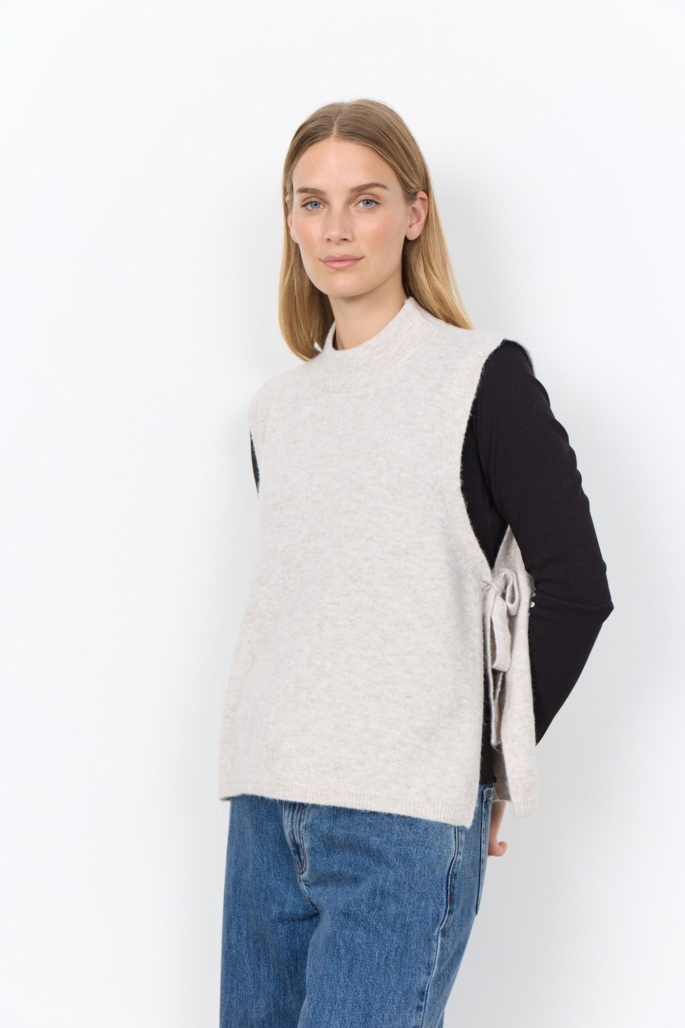 soyaconcept Pullunder SC-ORLEAN 16 Materialmix, seitlich zum Binden