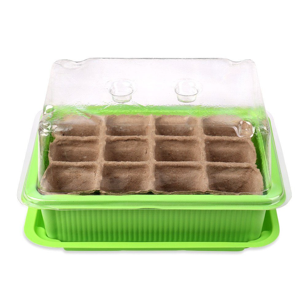 Thumbnail - Schramm Frühbeet Schramm® Anzucht Set Gewächshaus Anzucht Schale Töpfe Zimmergewächshaus 20,5 x 15,5 x 11 cm für 12 Anzu...