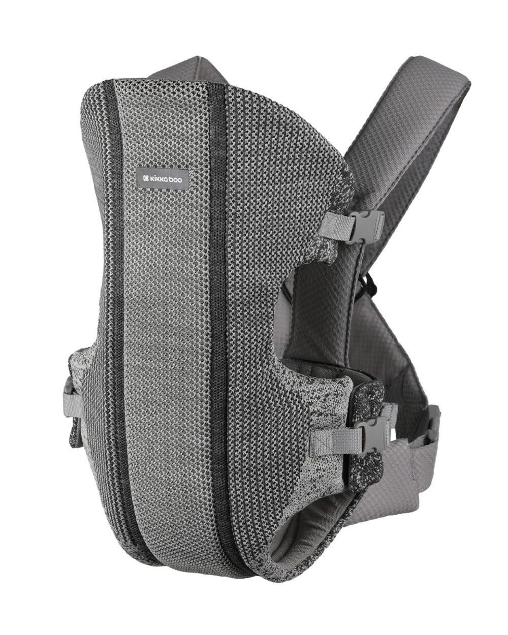 Kikkaboo Babytrage Gwen Fly, Strickstoff, Bauchtrage, Rückentrage, Cross-Body-Sicherung, 9 kg