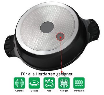 Cheffinger Dampfgartopf Aluguss Tajine Tagine Ø28cm Induktion Silikongriffe Gartopf Dampfgarer