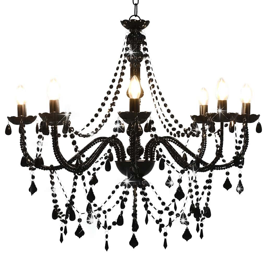 furnicato Kronleuchter Ausgefallener Schwarz 80 x 75 cm