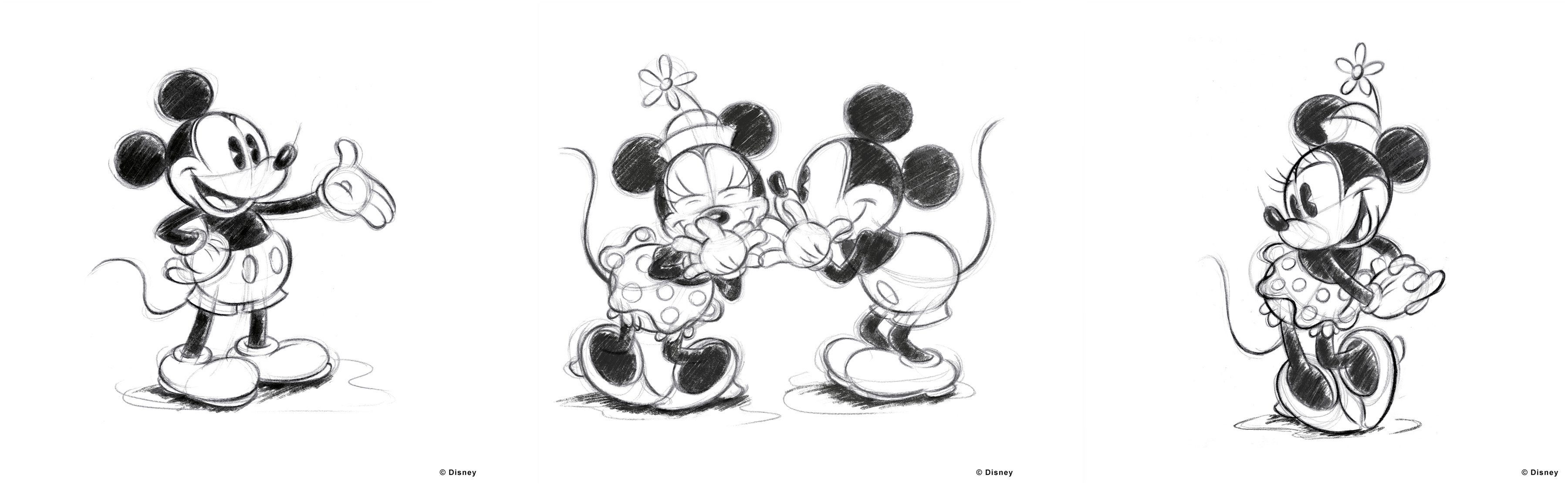 Art for the home Leinwandbild Minnie (Set, St) und 3 Mouse, Mickey