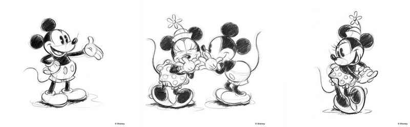 Art for the home Leinwandbild »Minnie und Mickey Mouse«, (Set, 3 St)