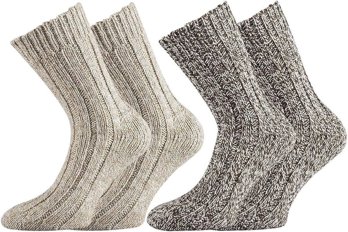 TippTexx 24 Norwegersocken 2 Paar superweiche Norweger-Socken Wollsocken für Damen & Herren (2 Paar)