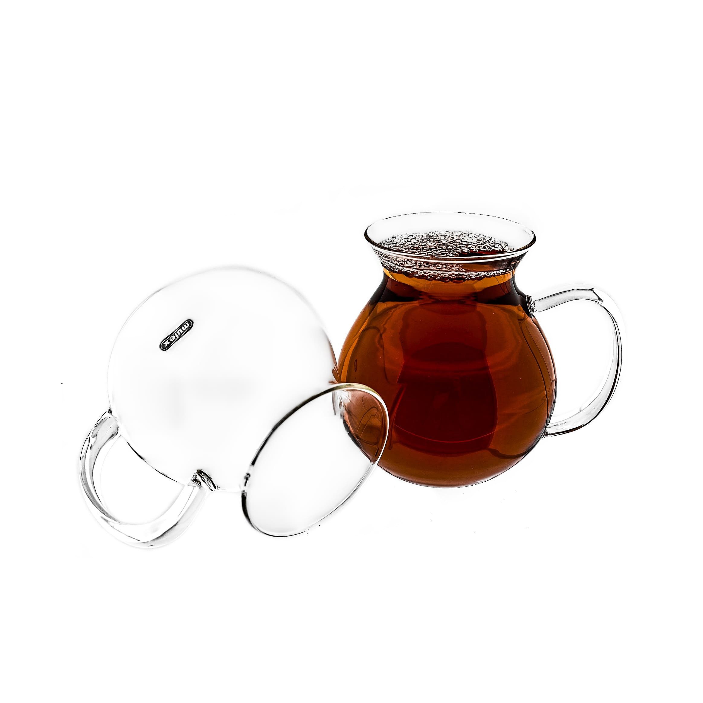 Mulex Teeglas 6-tlg Teegläser mit Henkel aus Borosilkatglas - 200 ml