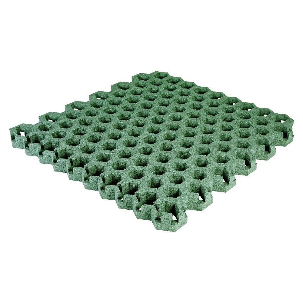 Gum-Tech Bodenschutzmatte Rasengitter Hexagon, Für Spielplätze, Schulen, Gärten, Parks und Campingplätze