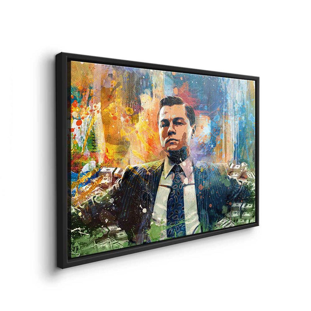 DOTCOMCANVAS® Leinwandbild, Leinwandbild Poster schwarzer Rahmen xxl Motivation Wall die m Street Motiv Verhandlung