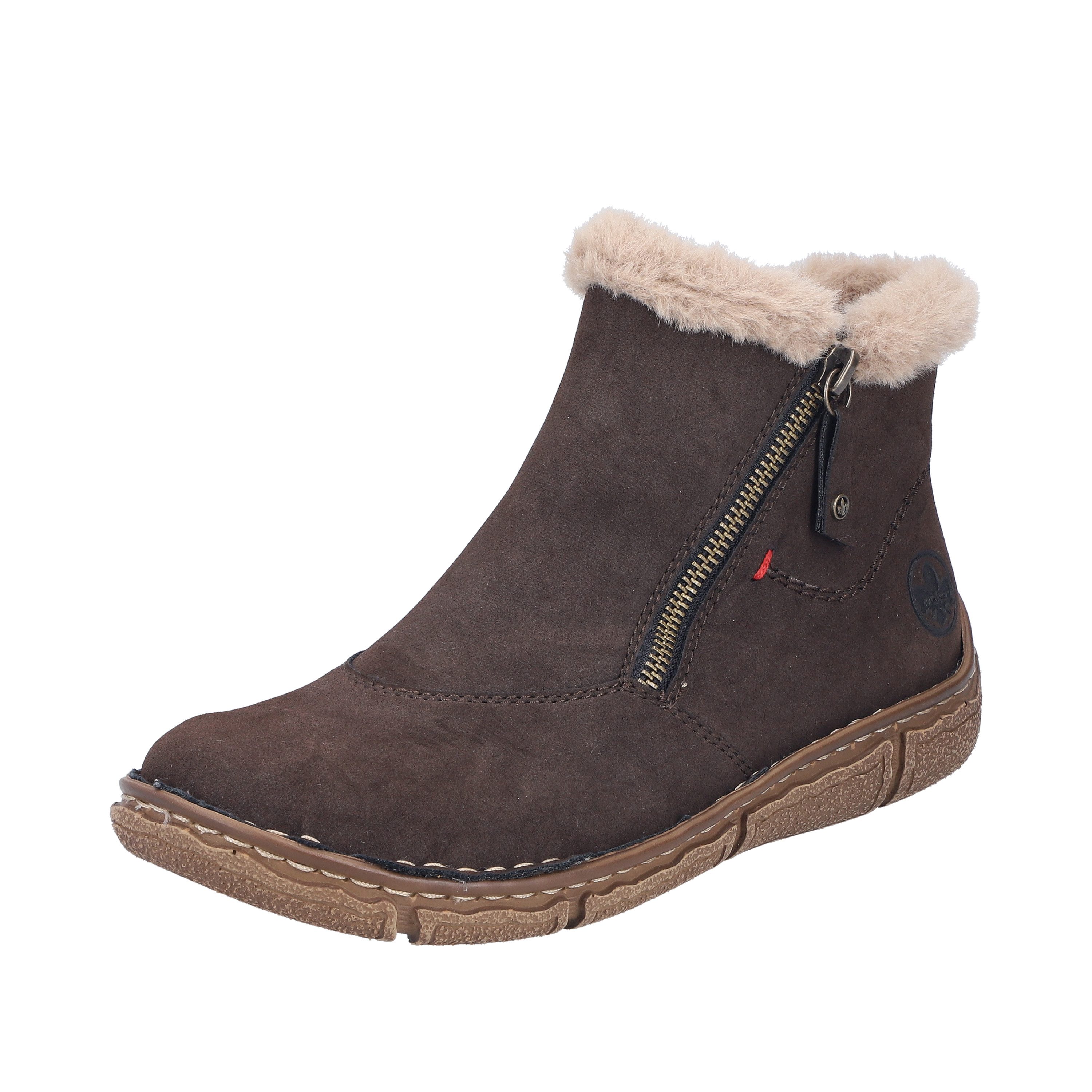 Rieker Winterboots Winterstiefelette, Reißverschluss-Boots mit Warmfutter