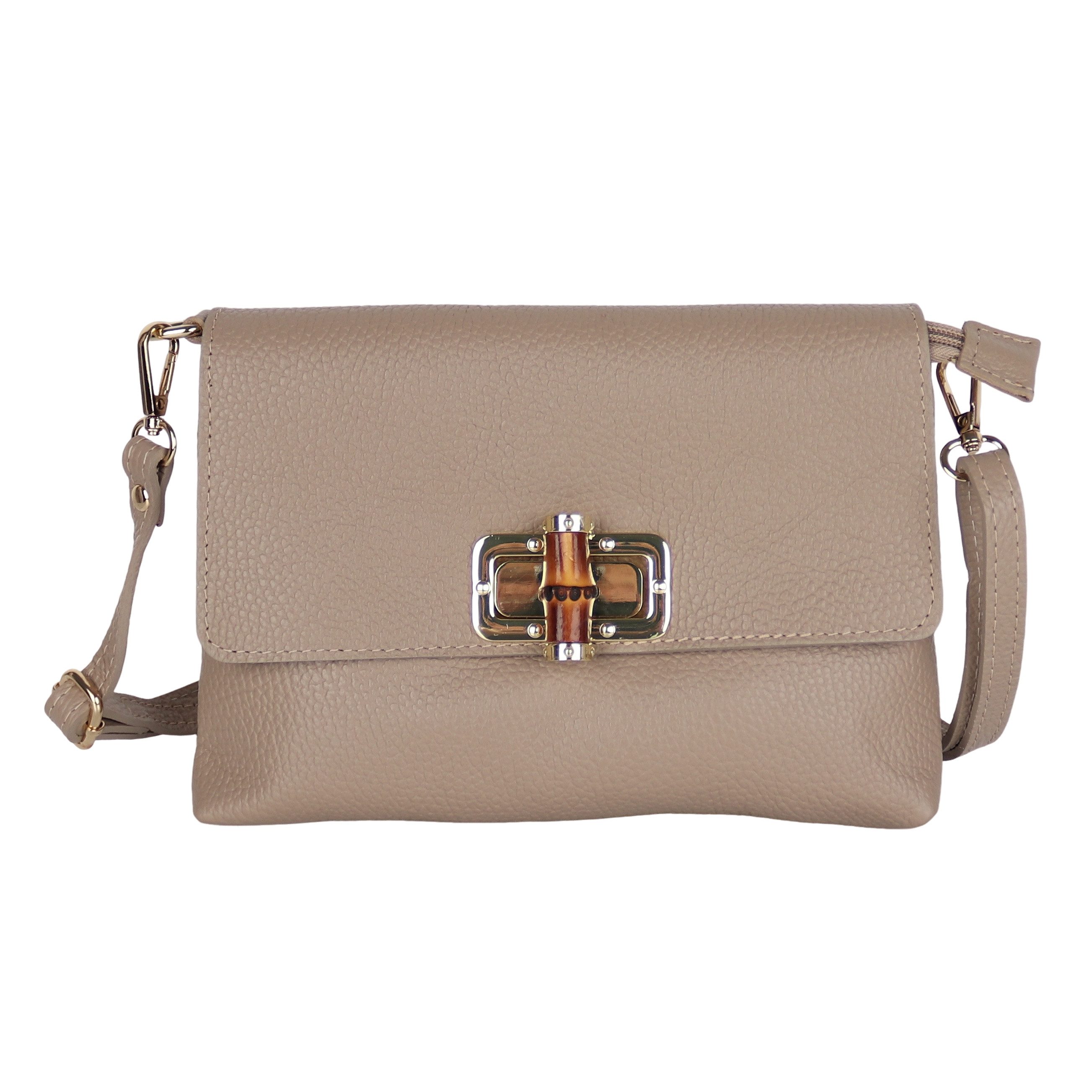 Umhängetasche Damen Crossbody Bag, Echtleder Made In Italy