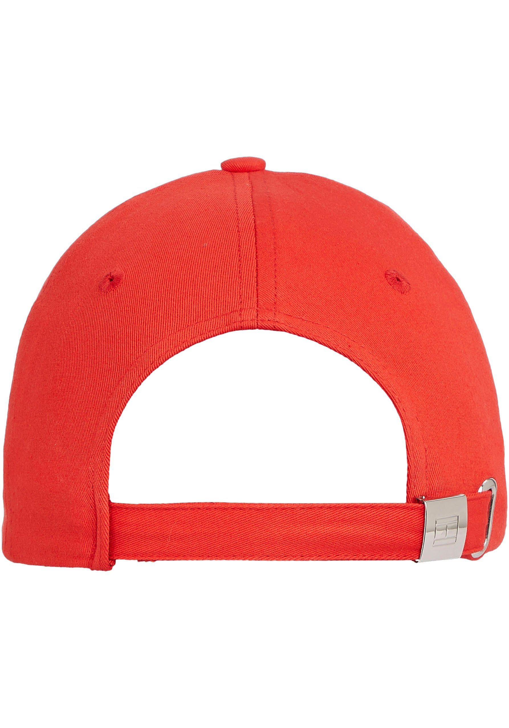 Tommy Hilfiger Baseball Logoprägung Klemmschließe Cap mit rot auf