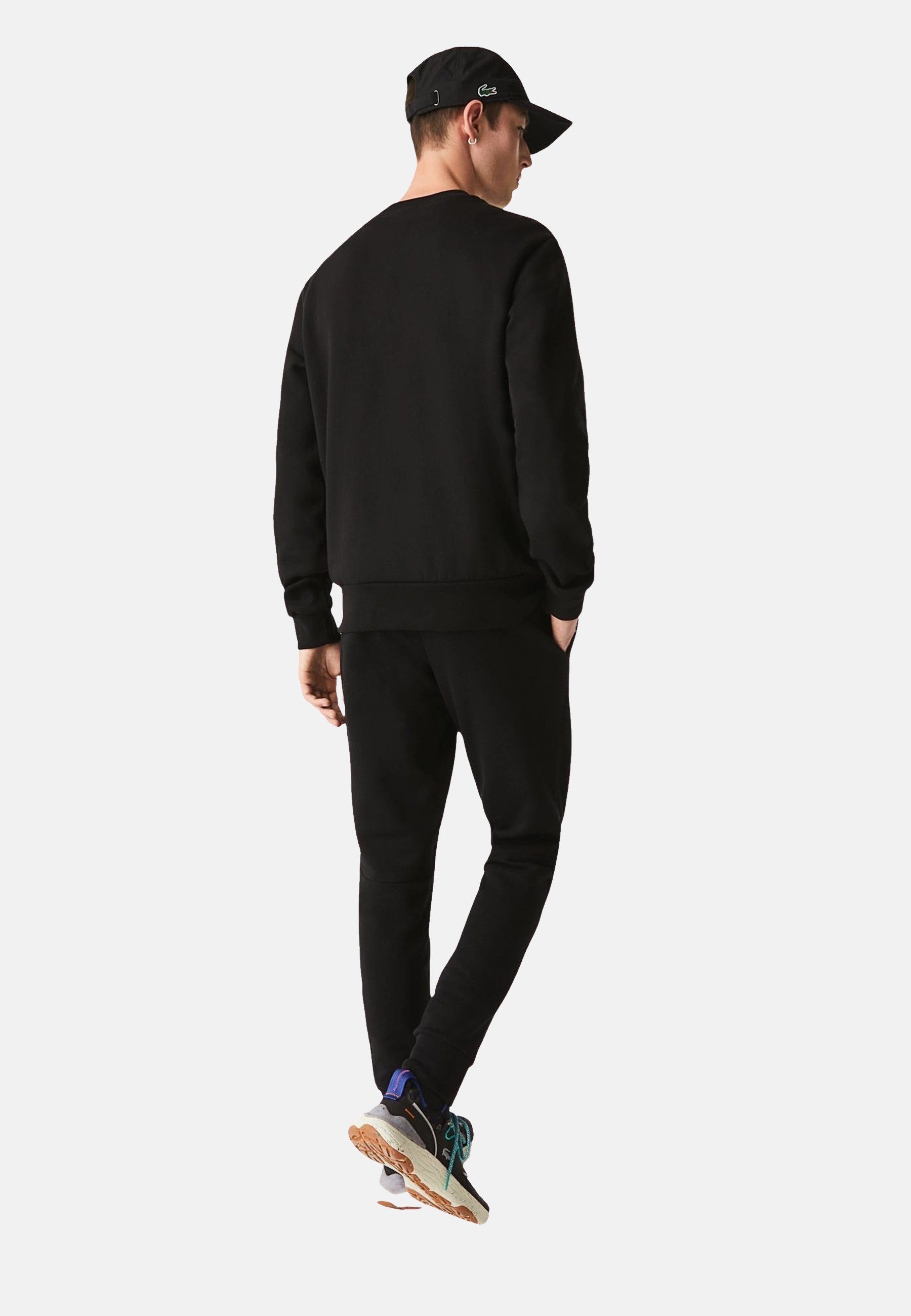 Lacoste Sweatshirt Pullover Sweatshirt aus aufgerauter Baumwolle mit (1-tlg)