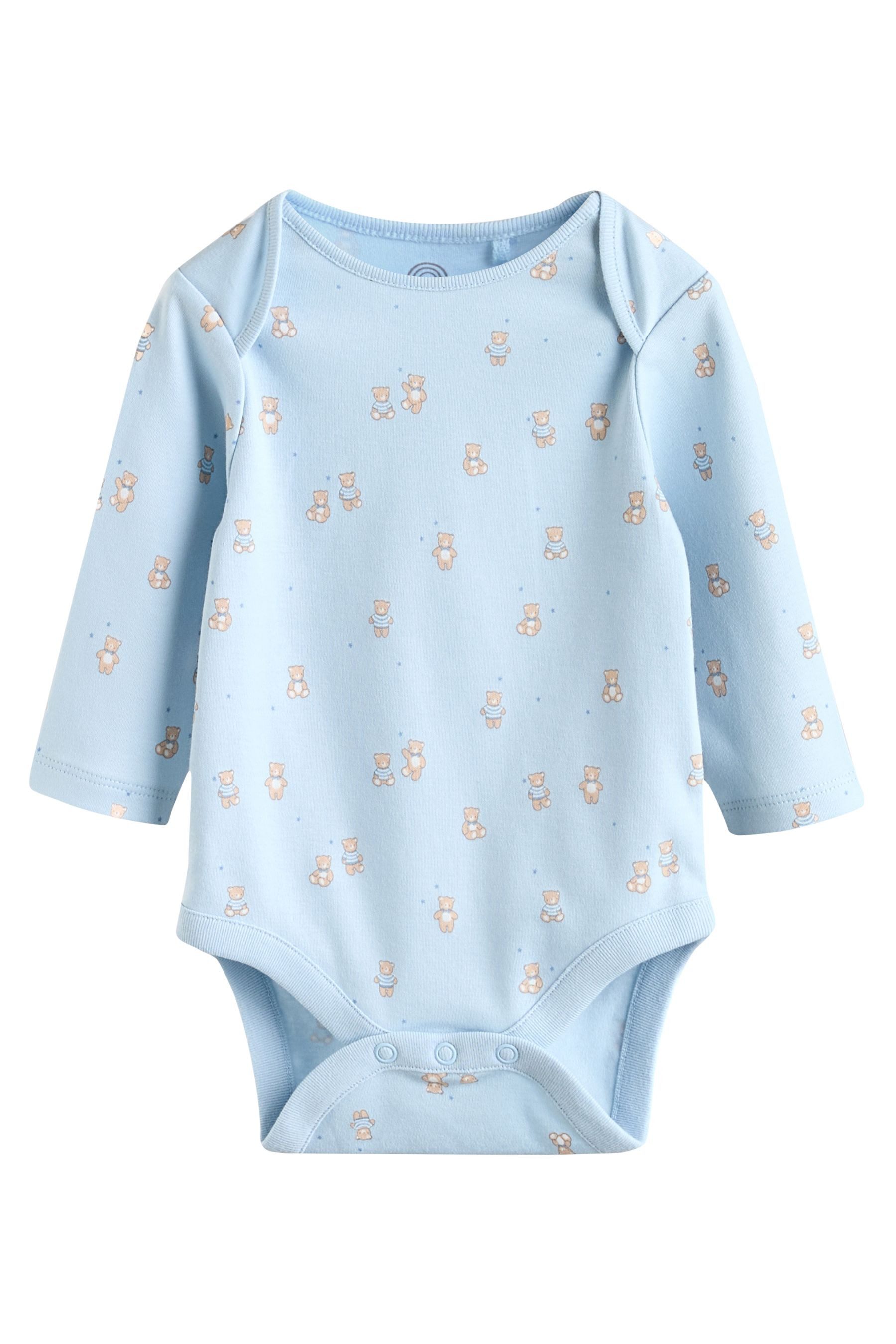 Next Langarmbody Langärmelige Baby-Bodysuits, 5er-Pack, Bär (5-tlg)