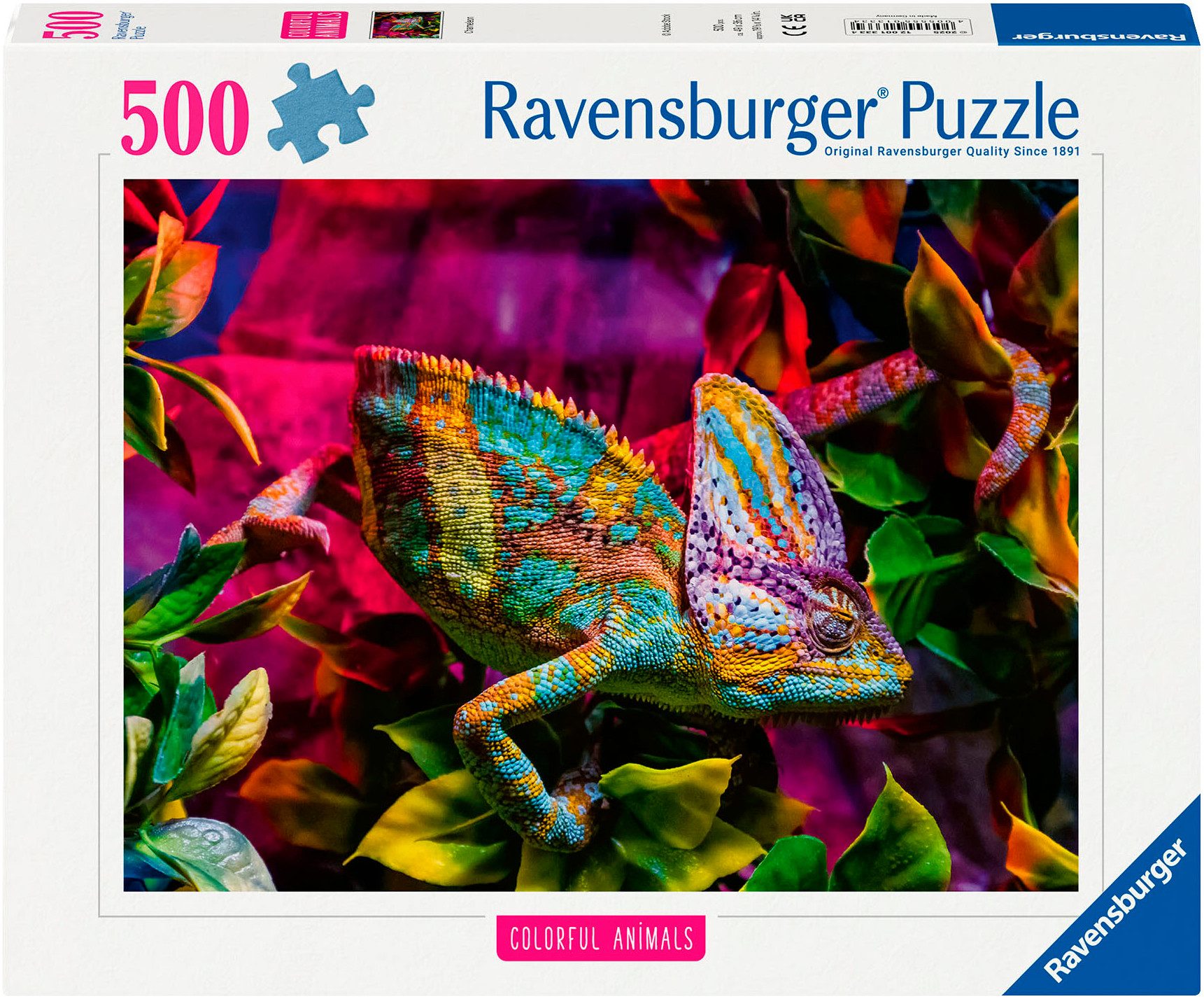 Ravensburger Puzzle Colorful Animals, Chameleon, 500 Puzzleteile, Made in G günstig online kaufen