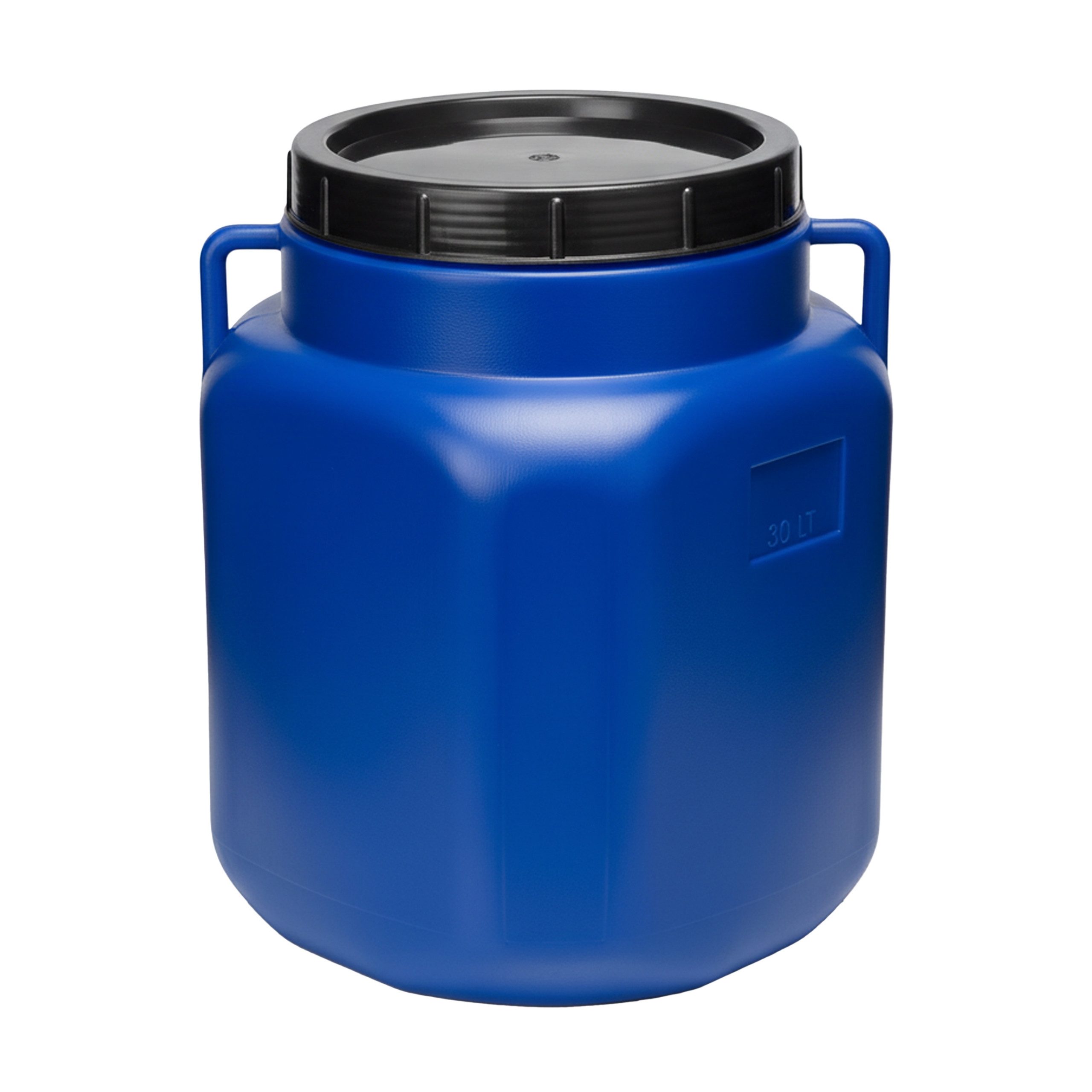 Garronda Regentonne 30L BPA-frei quadratisches Fass und Behälter mit Deckel GD-0088, Blau, 30 l